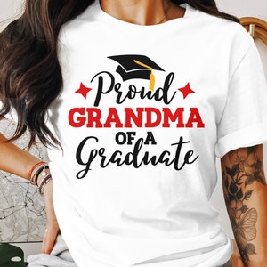 Proud Grandma of a Graduate 2024, Stylish Graduation Celebration T-Shirt