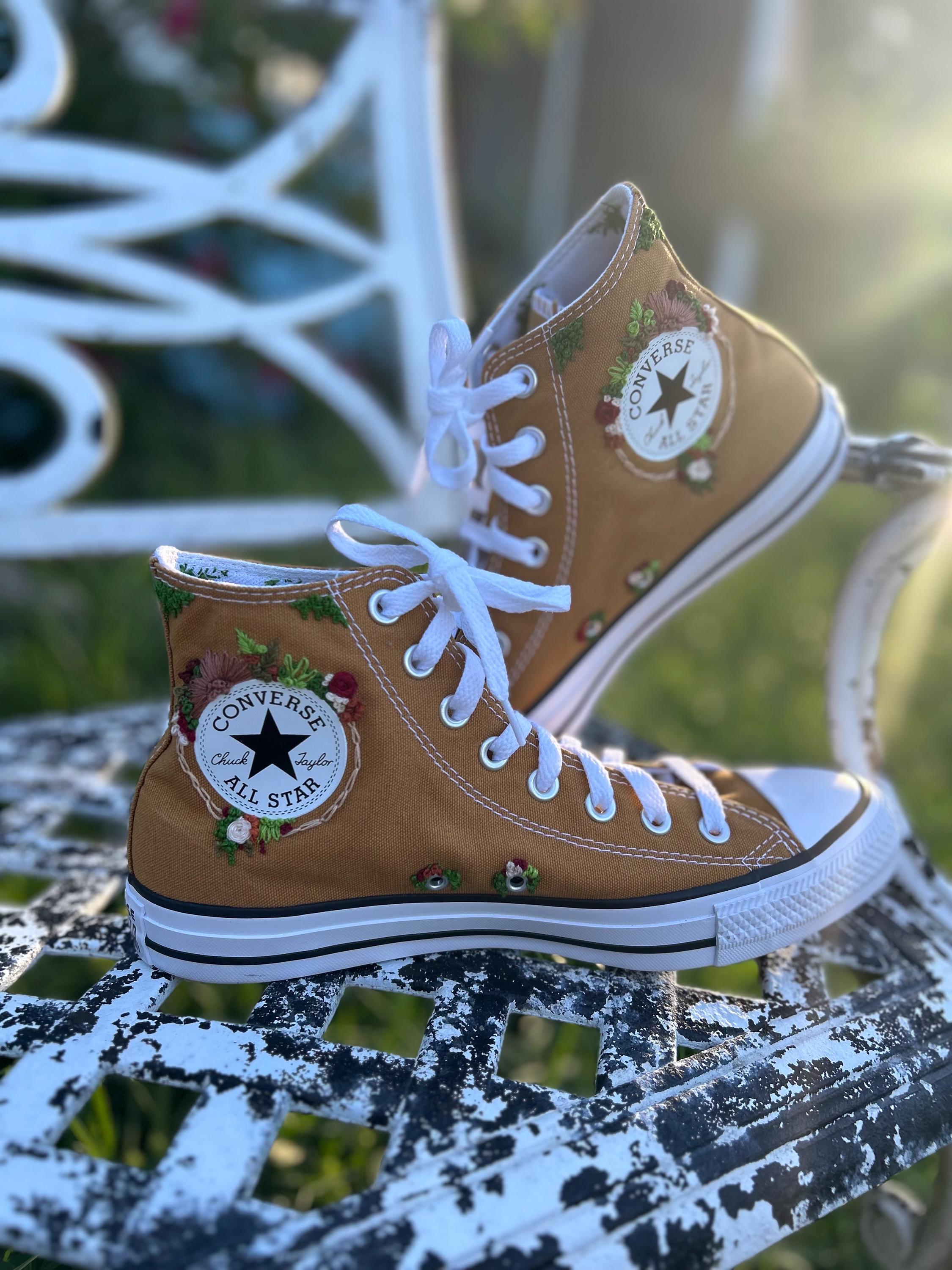 Aesthetic Brown Converse Aesthetic Brown High Top Chuck Taylors