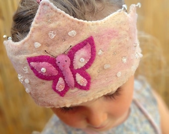 Butterfly woollen Birthday crown - Waldorf - Celebration Crown
