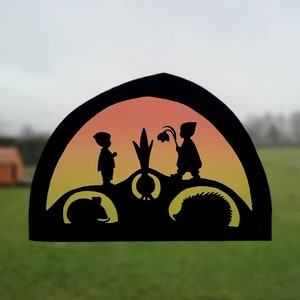 Hibernation transparency and Silhouette - Printable Waldorf Window