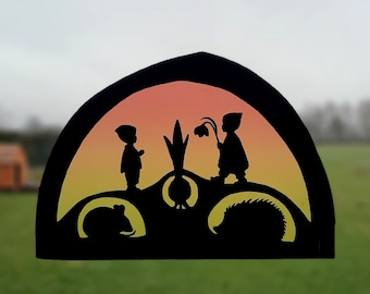 Transparencia de hibernación y silueta - Ventana Waldorf imprimible