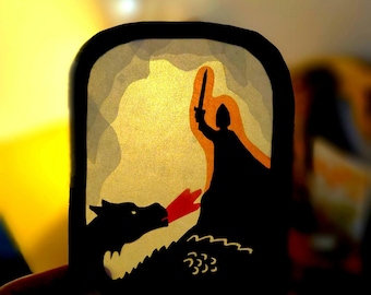 Michaelmas Transparency and Silhouette - Printable Waldorf Window - George and the Dragon