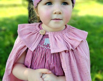 Waldorf Celebration Cape Magenta - Natural Kids Costume - Waldorf Birthday - Doll & Me