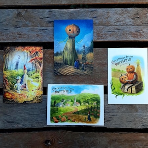 Postales sobre el muro del jardín - Pottsfield - Calabazas - Otoño