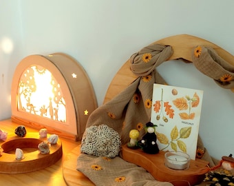 Summer/Autumn cloth for Seasonal table - Sunflowers - limited edition - Waldorf - Nature Stand - play cloth - playsilk