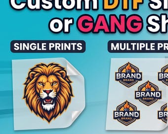 Custom DTF Transfers, Single, Multiple or Gang Sheet Prints