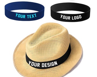 Custom Text, Design, Image Applied COWBOY HAT BANDS, Customized Hatbands