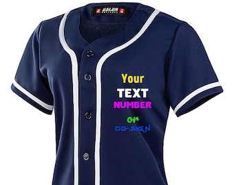 Custom Baseball Jersey with Buttons | Personalized Team Apparel