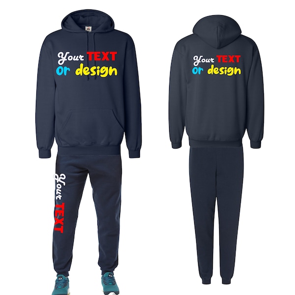 Custom Sweat Suits Set Etsy