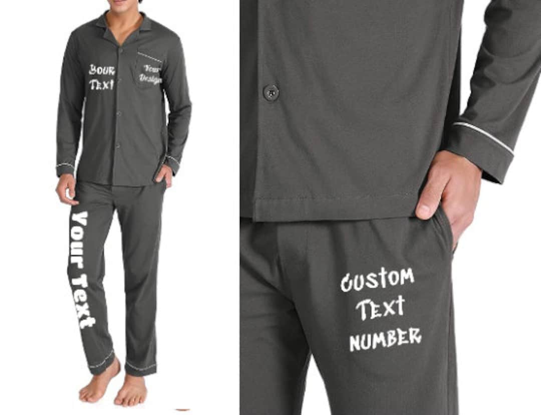 Custom Men Pajama Set Matching Pajama Set for Sleeps and Etsy