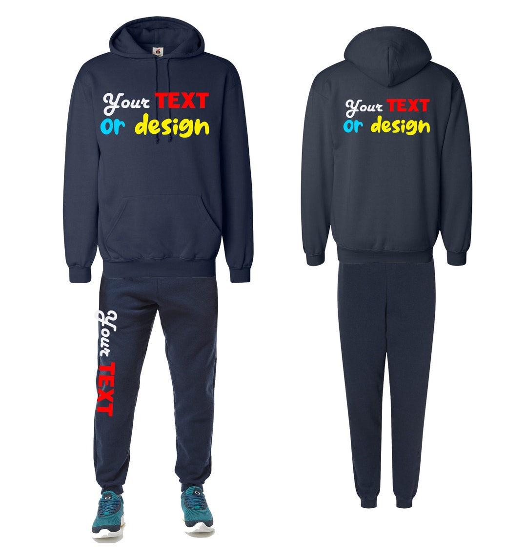 Custom Sweatsuit for Men, Women and Youths, Matching Hooded Sweatshirt