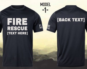 Custom FIRE RESCUE Staff Shirt I Custom FIRE Rescue with Your Text  Shirts for Works, Parties and Events etc