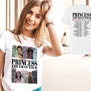 Camiseta de la gira Princess Eras, camiseta vintage de viaje a Disneyland