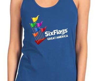 Custom Six Flags America Women’s Tank Top Tees, Family Vacation Matching Shirts