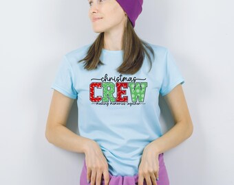 Christmas Crew Comfort Colors T-Shirt, Family Matching Shirts