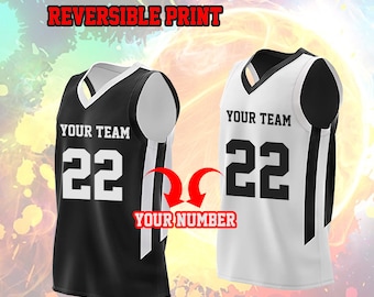 Custom Basketball Mesh Jersey, Reversible Option, Personalized Design