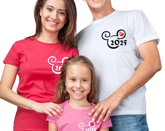 Customizable 2025 Family Vacation T-Shirt, Disney Trip Matching Shirts