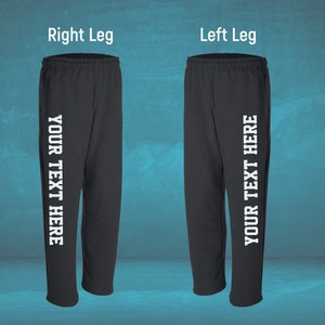 Custom Open Bottom SWEATPANTS for Men and Youths, Matching Sweatpants for Events, Bridal Sweatpants, Sports Sweatpants image 5