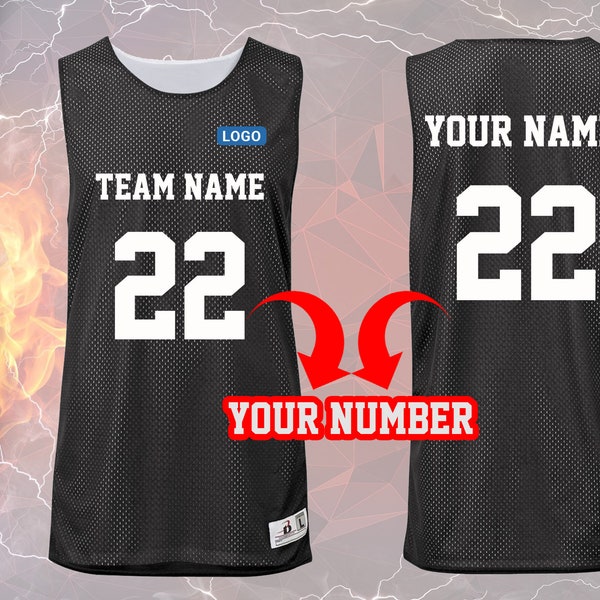 Custom Reversible Basketball Mesh Jerseys | Personalized Basketball Mesh Jerseys Reversible / Non Reversible Printed for Sports and Events