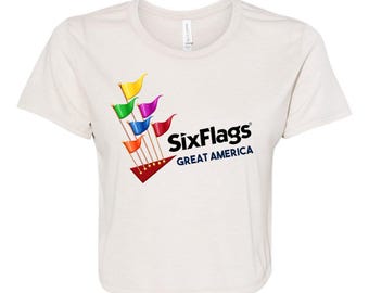 Custom Six Flags America Women’s Crop T-Shirt, Family Vacation Matching Shirts