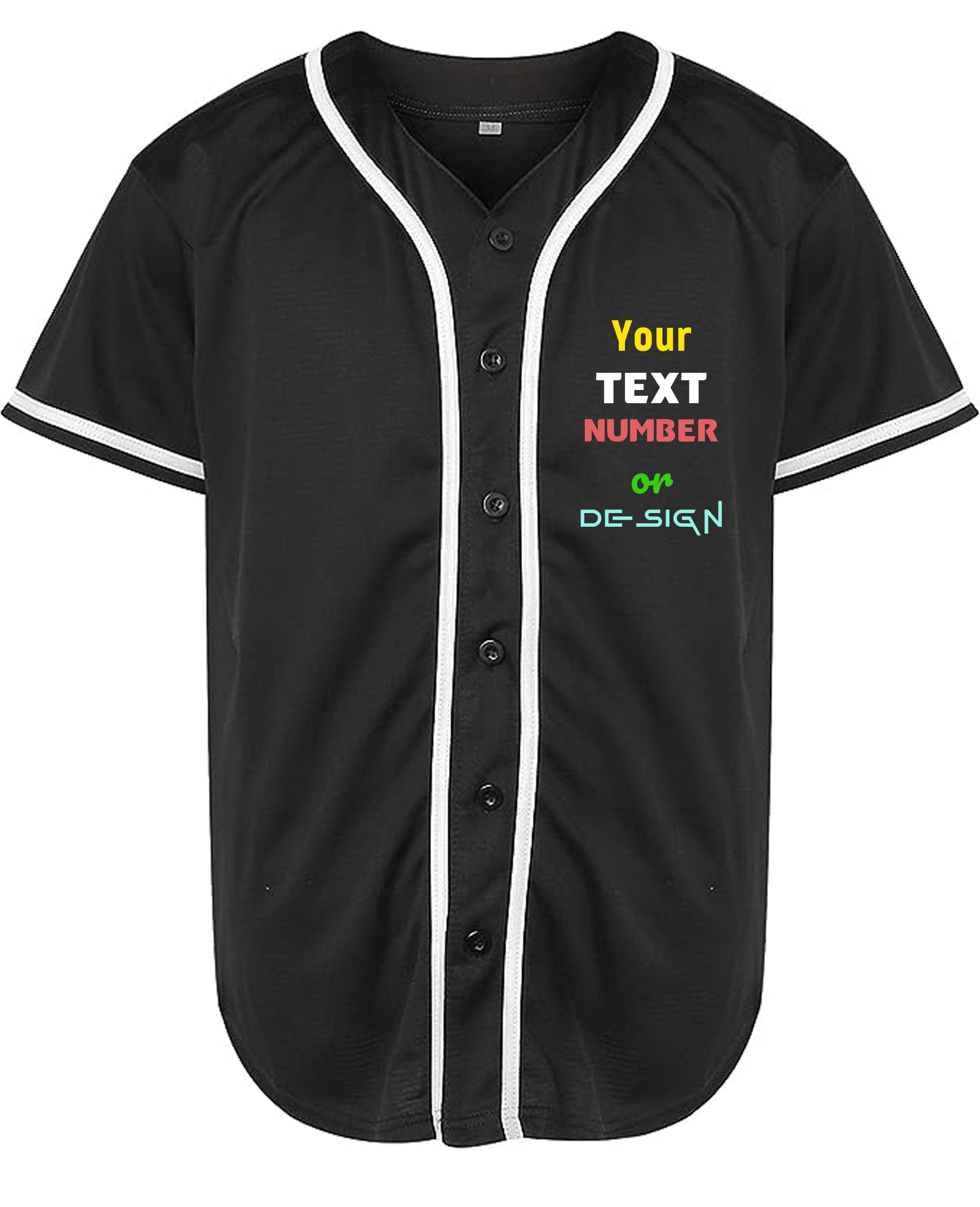 Custom Baseball Jerseys with buttons | Your Texts, Numbers, Designs on Baseball Jerseys for Men, Women, Youths, and Toddlers