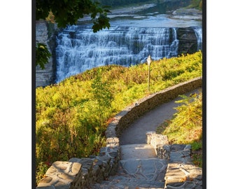 Herbst Wasserfall Landschaft Wand Kunst - Natur Druck für Wohnkultur