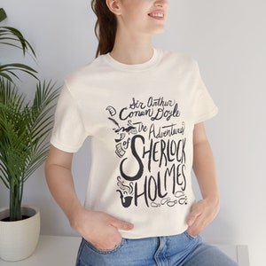 Camiseta de Sherlock Holmes, Camiseta de misterio, Arthur Conan Doyle, Camiseta de lectura, Regalo para amantes de los libros, Bookish