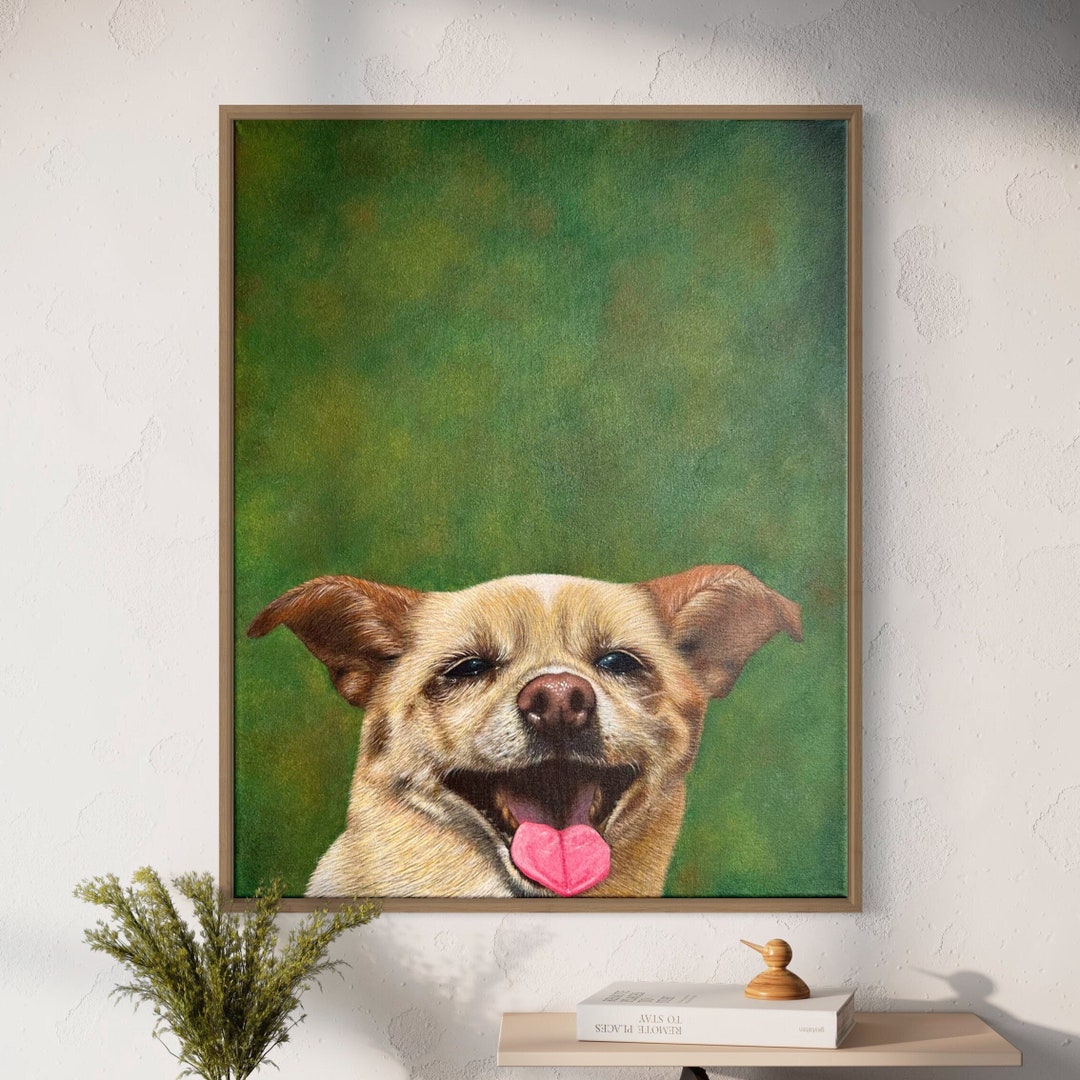 Hand Painted Custom Pet Portrait. Acrylic Pet Portrait. Canvas. Pet