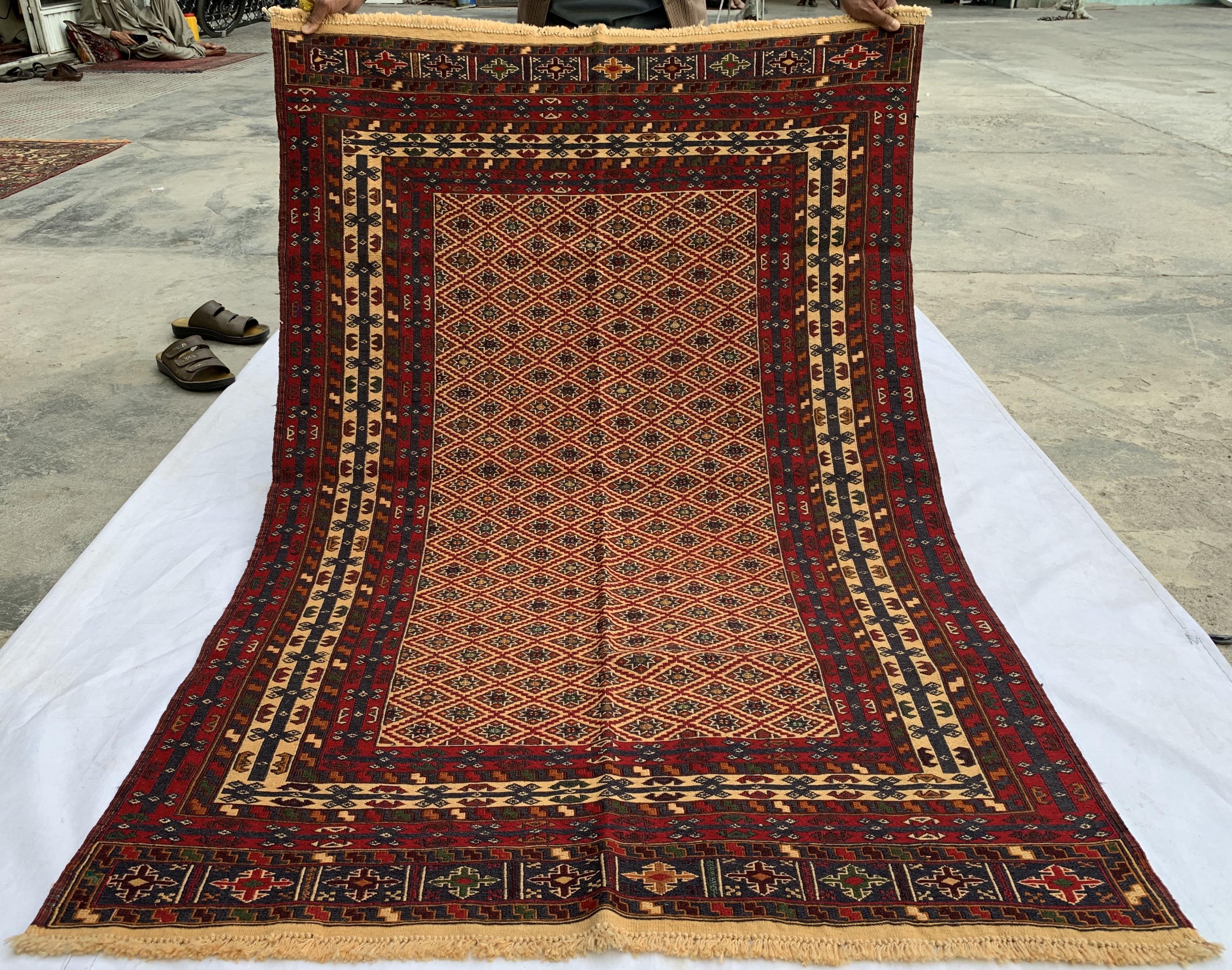 Beau tapis d’ Orient, laine sur laine, Art Déco afghan fait - Catawiki