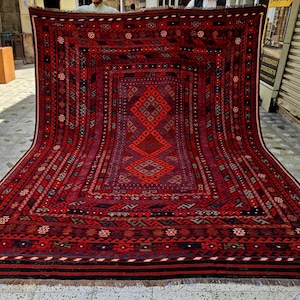 Antique Afghan Rug - Etsy