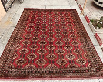 マロンカラーのトルクメン ヴィンテージラグ アフガンラグ マロンカラーのトルクメン ヴィンテージラグ アフガンラグ マロン