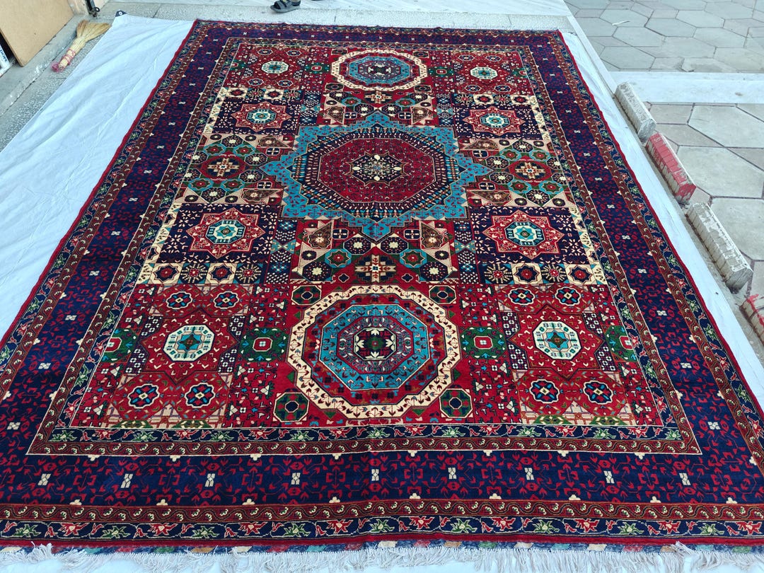10x14 Large Colorful Mamluk Rug Handwoven Masterpiece With Vibrant ...