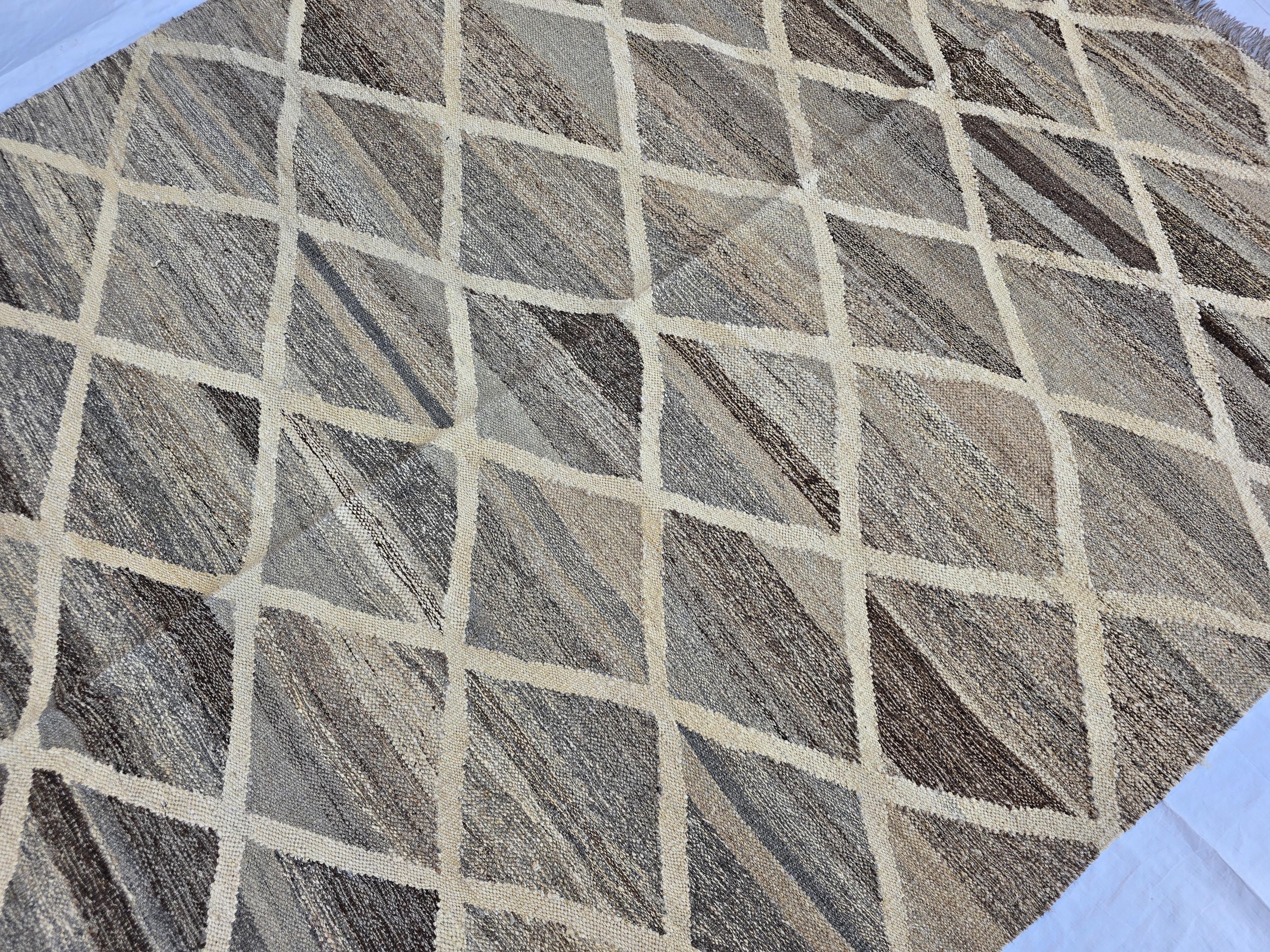 Kilim tapis turc tissés à la main en pure laine, 200x125cm | Selency