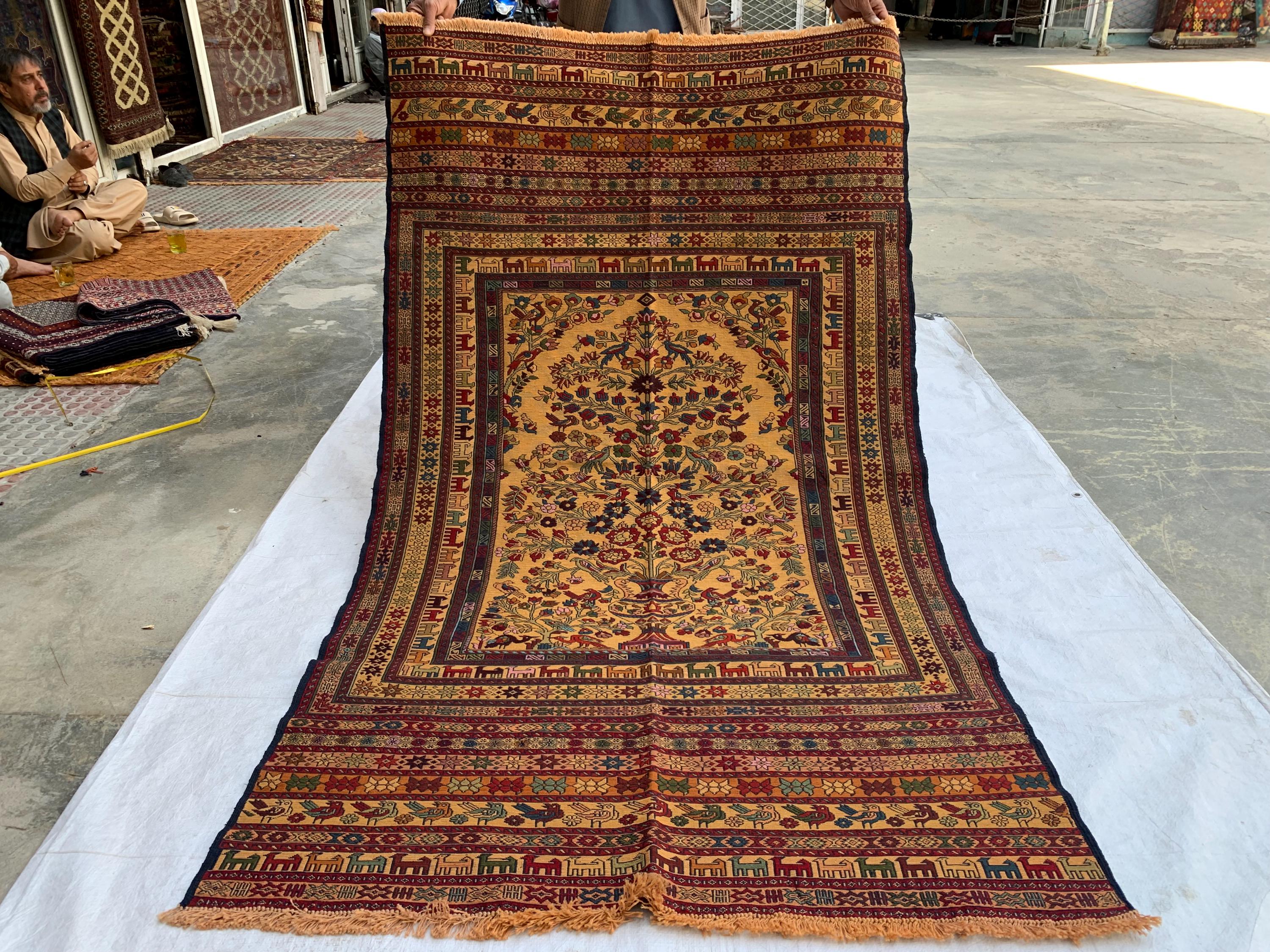 【値下げ】キリム 手織りトルクメン産 ヴィンテージラグ100cmx195cm 廊下でもいけそうトルクメン148×67cm【送料無料】 - inie japan