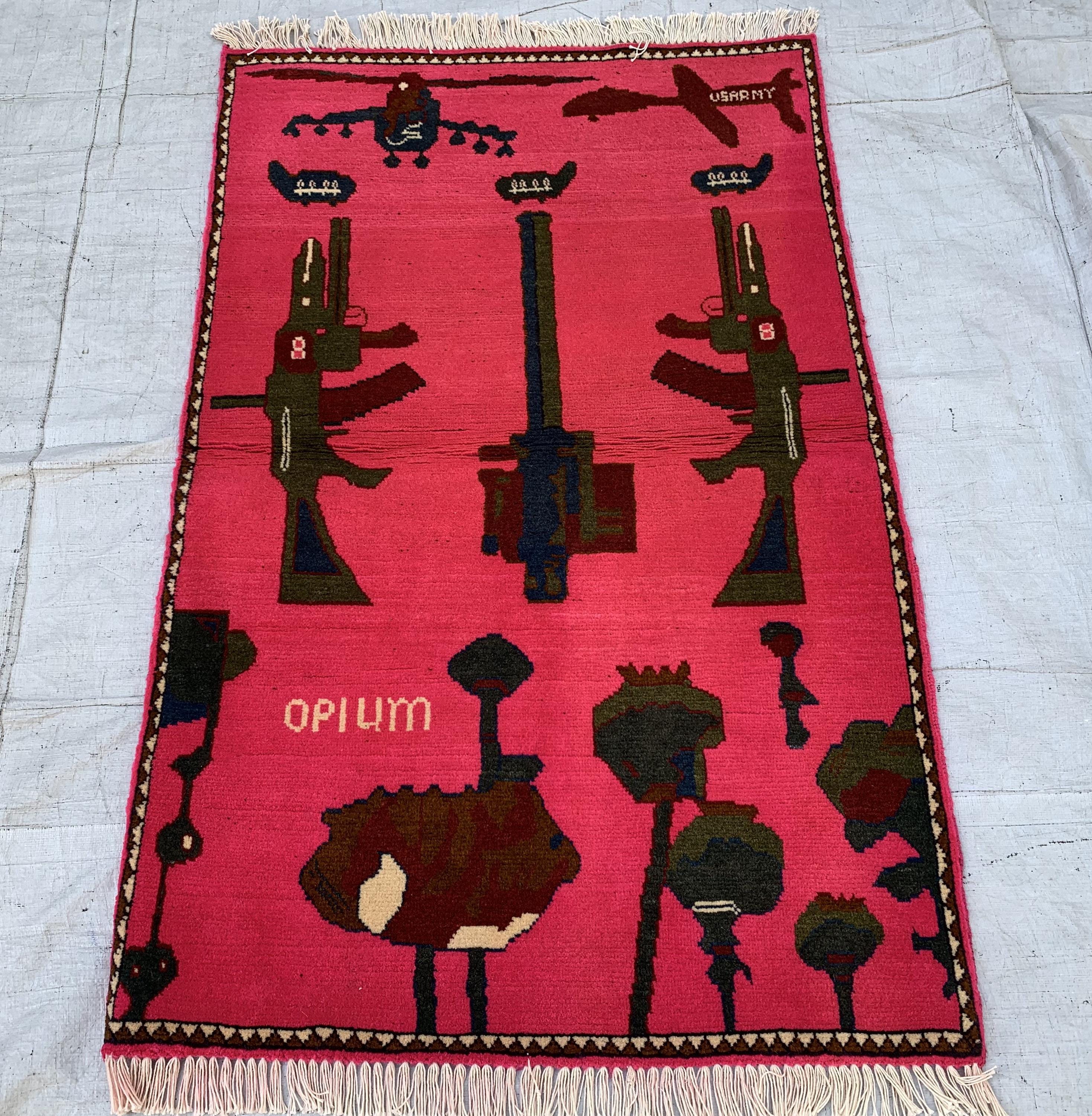 アフガンラグwar rug 手織り絨毯トライバルラグ | ヤマダウェブコム