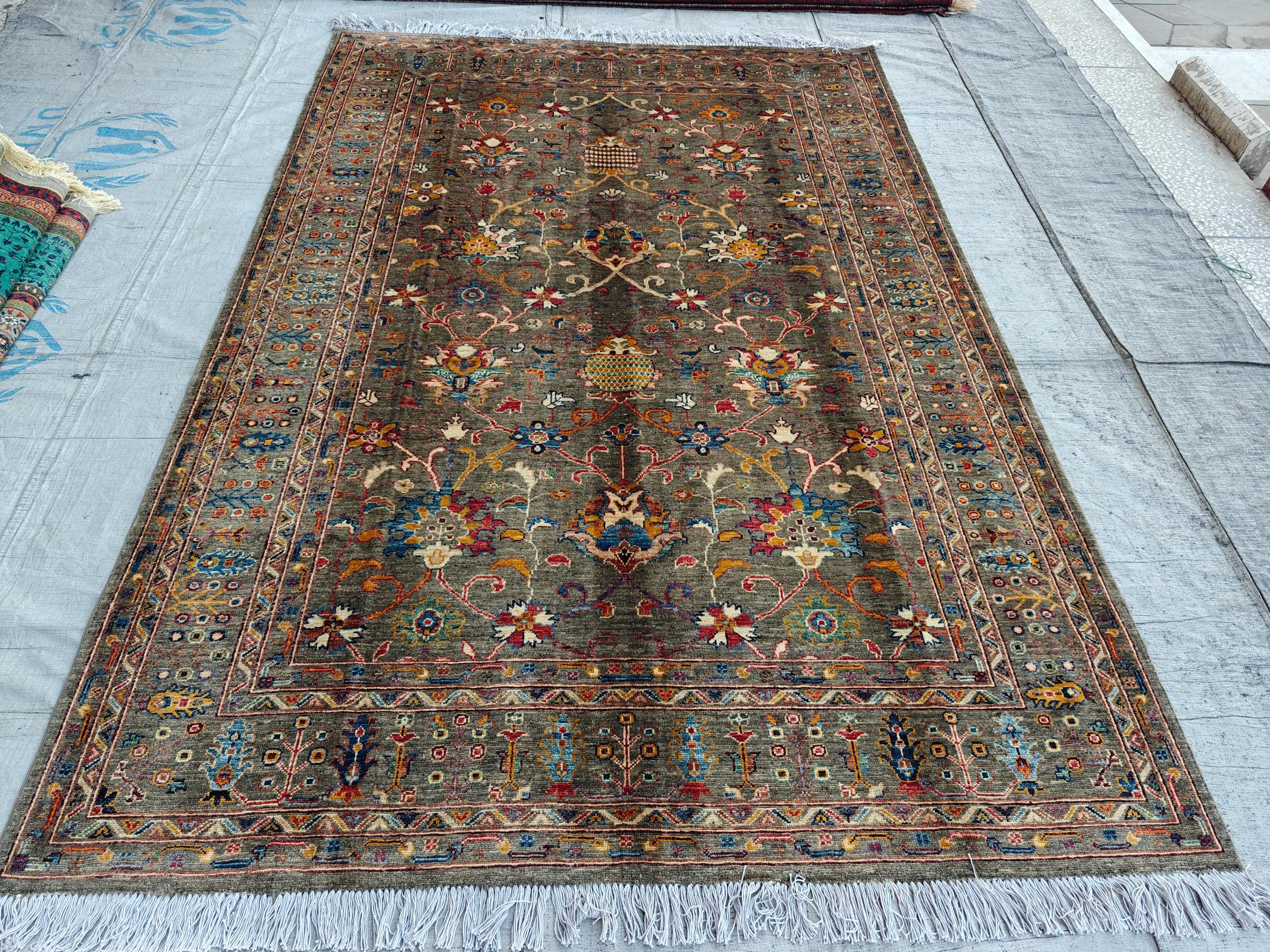 Handwoven Chobi Afghan Wool Persian Carpet Runner
