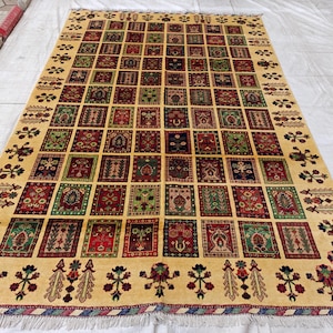 7x10 Stunning Ayni Afghan Handmade Rug, Home Decor, Rugs For Living Room, Bedroom Rug, Dining Room Rug, Large Area Rug 10.3x6.8, Large Rug