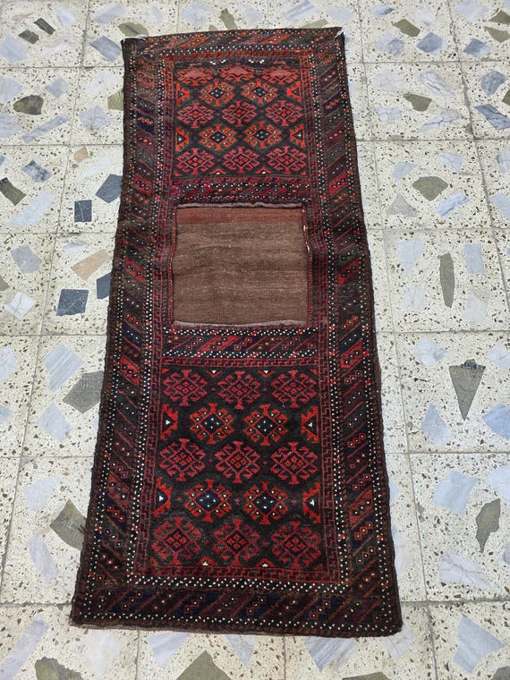 201×67cm【アフガン手織りキリム ランナー】廊下敷き 手織り絨毯