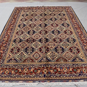 8x12Ft Large Afghan Handwoven Rug, Turkmen Wool Area Rug, Vegetable Dyed Multi Color Beautiful Rug, Rug for Living Room, Bedroom Rug 364x254