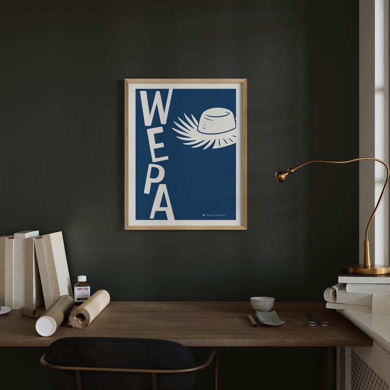 Wepa Hat Printable Wall Art | Puerto Rican Pride Decor | Mid Century Latin Culture Gift | Boricua Hispanic Heritage image 4