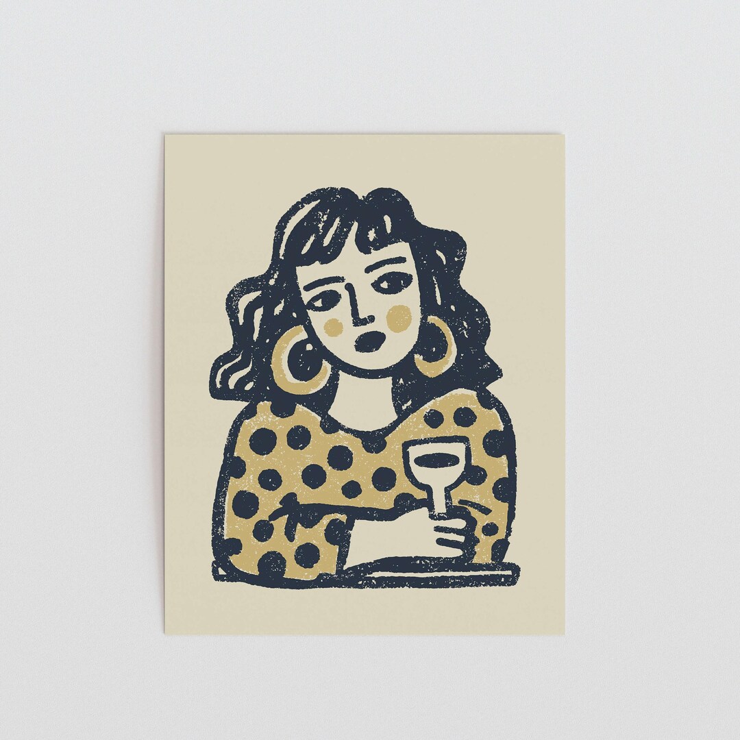 Red Wine and Main Character Energy - Bold Women Fine Art Print - Etsy