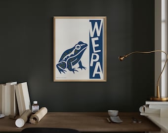 WEPA Stampa artistica da parete portoricana / Decorazione murale boricua / Idea regalo latina / Stampa con detto spagnolo di metà secolo