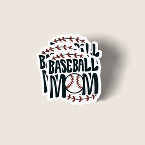 Baseball Mom Vinyl-Aufkleber - langlebige wasserfeste blasenfreie Anwendung für Autos Laptops Wasserflaschen