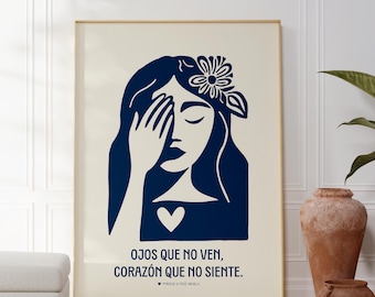 Abuela Wisdom Puerto Rican Art Print | Boricua Wall Decor | Latina Gift Idea | Mid Century Spanish Saying Print