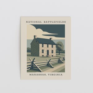 Manassas Stone House Art Print Virginia Battlefields Artwork Historic Home Decor