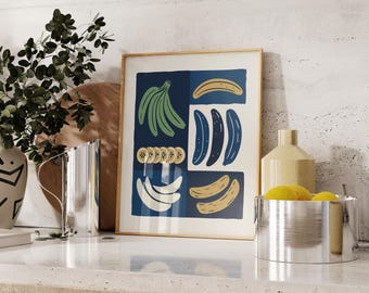 Kochbananen Wand Kunst | Mid Century Karibik Dekor | Latein Kochen Feinschmecker Geschenk | Boricua aus Boricua