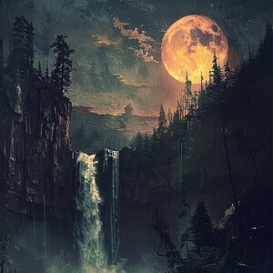 Fine Art Moonlight in the Forest DIGITAL Print Download