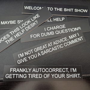 Sassy Interchangeable Signs- 25 count | Funny office gift | Name plate | Boss gift | Coworker gift | Custom sign | Gag gift | Office decor
