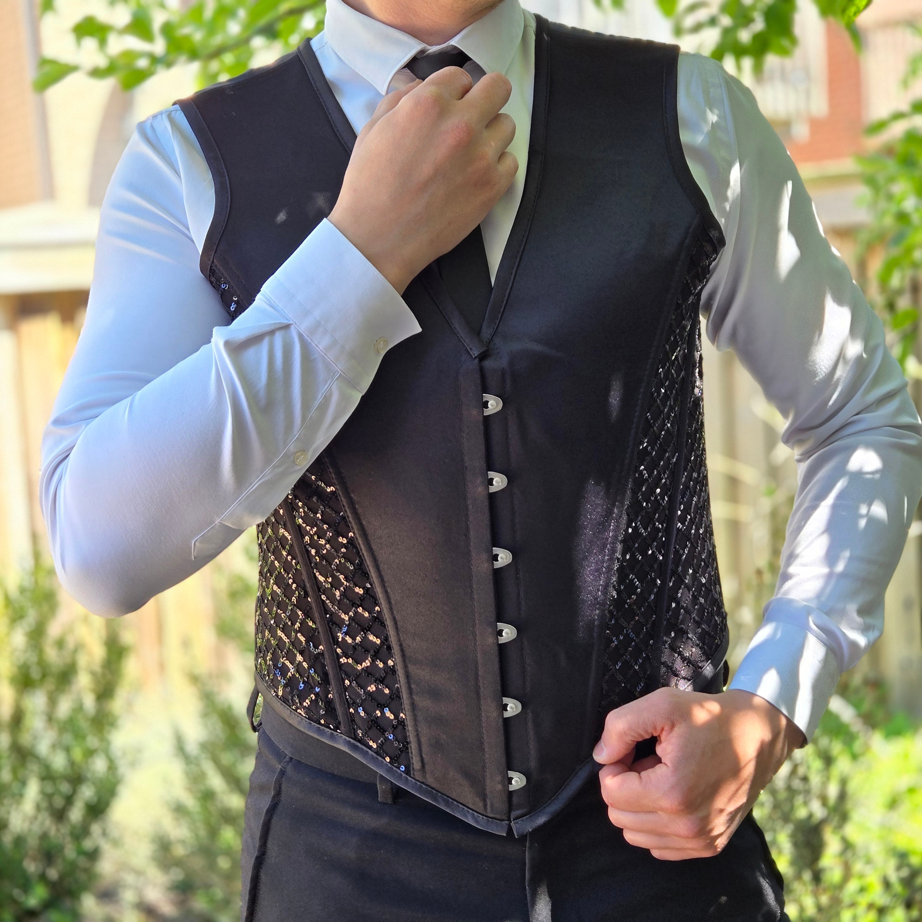Leather Vest Corset Waistcoat Men's Suit Vest Waistcoat Male