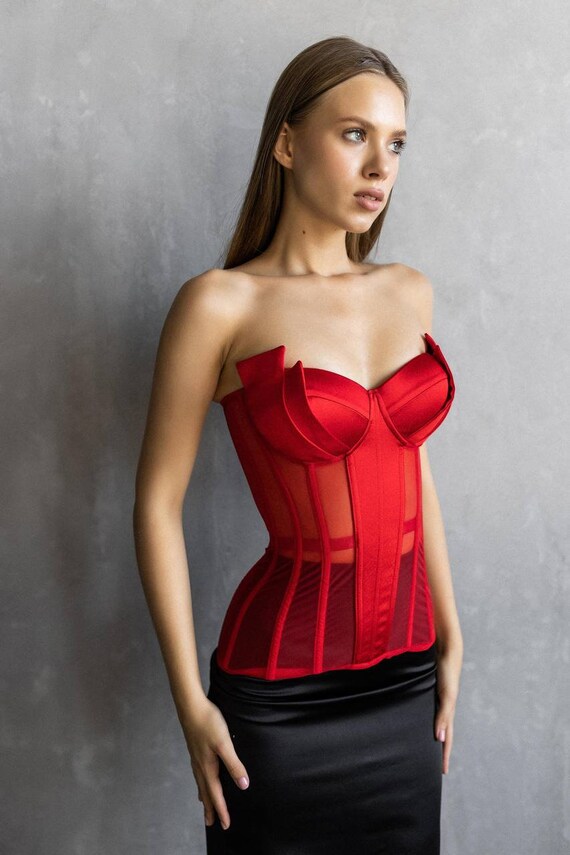 Satin Prom Dress Corset Sexy Lingerie Corset Dress White Corset Wedding Dress Vintage Plus Size Red Corset Ren Faire Womens Tops Etsy
